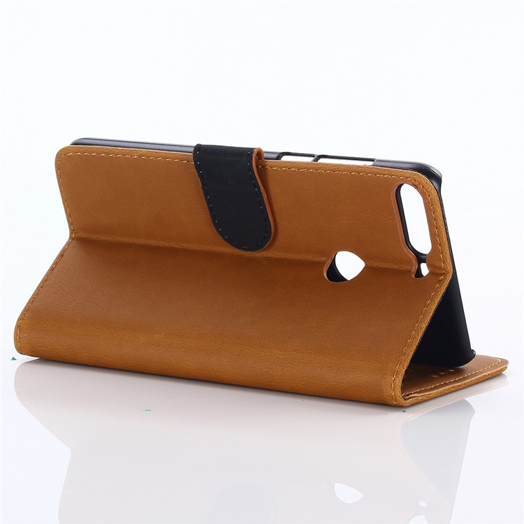 Crazy Horse Texture Retro Style Leather Phone Case for Huawei Honor 7C/Enjoy 8/Y7 Prime (2018) - Brown-4
