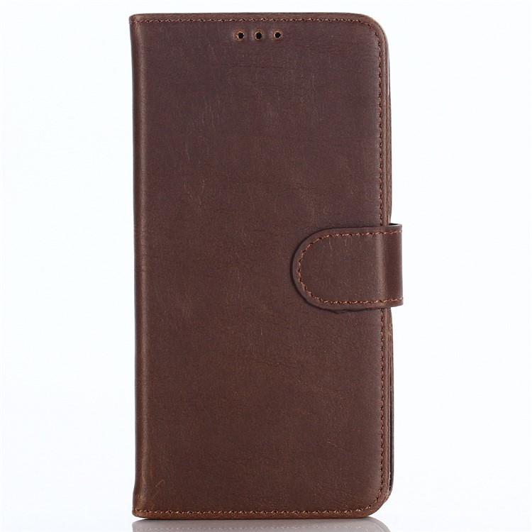 Crazy Horse Texture Retro Style Leather Mobile Casing for Huawei Honor 7C/Enjoy 8/Y7 Prime (2018) - Coffee-1