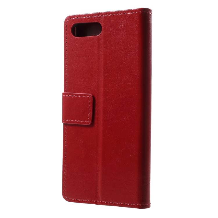 Crazy Horse PU Leather Magnetic Stand Wallet Case for Huawei Honor 10 - Red-2