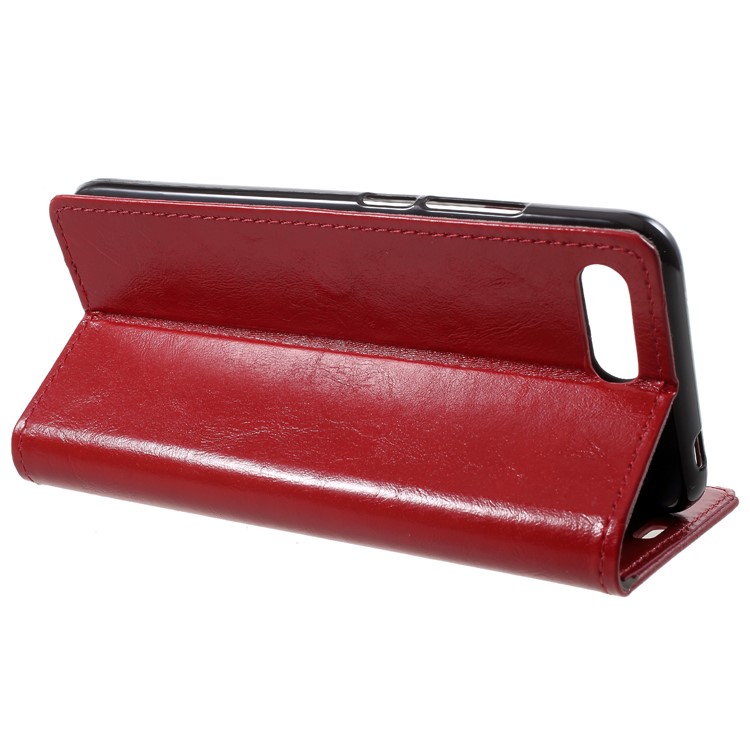 Crazy Horse PU Leather Magnetic Stand Wallet Case for Huawei Honor 10 - Red-4