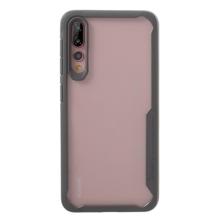 IPAKY Anti-drop PC + TPU Hybrid Mobile Case for Huawei P20 Pro - Grey-1