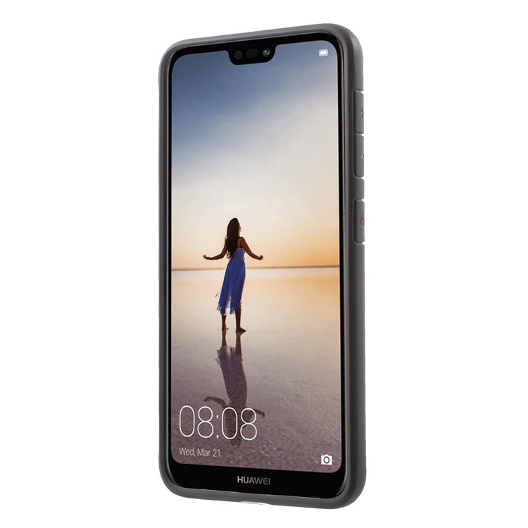 IPAKY Anti-drop PC + TPU Hybrid Mobile Case for Huawei P20 Pro - Grey-2