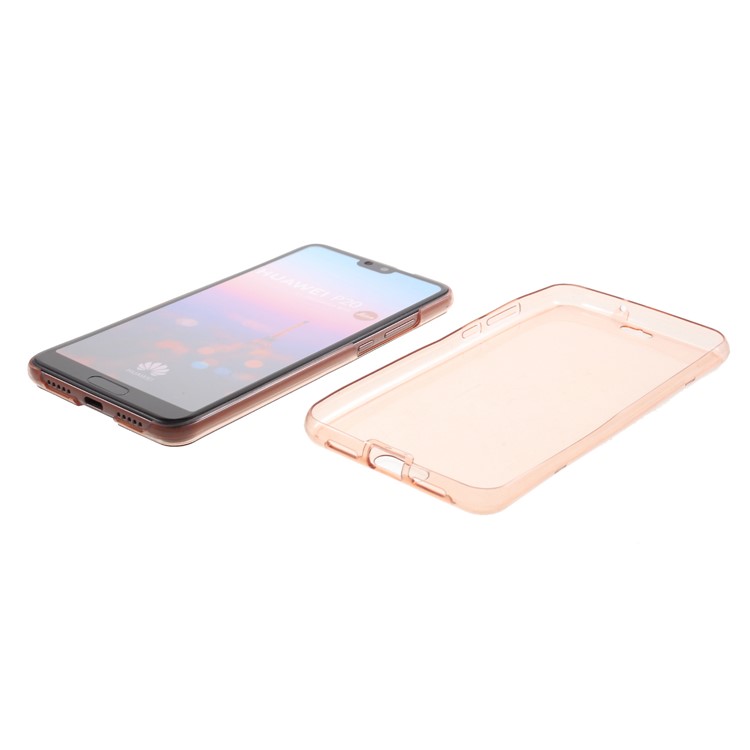 2-in-1 Touchable TPU Case (Front + Back) for Huawei P20 - Pink-8