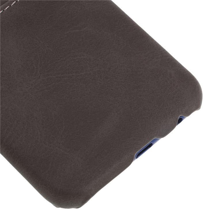 Double Card Slots PU Leather Coated PC Phone Cover for Huawei P20 Lite / Nova 3e - Grey-5