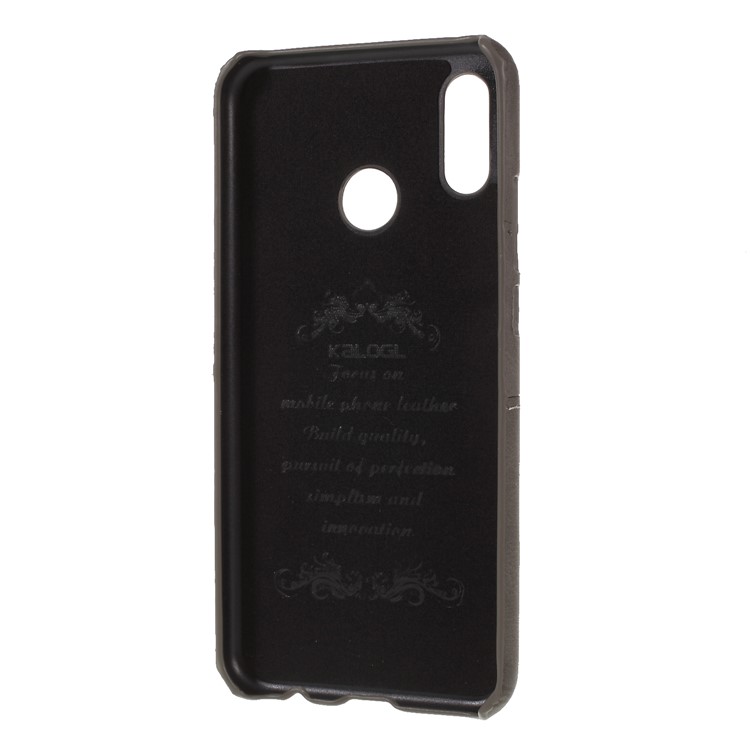 Double Card Slots PU Leather Coated PC Phone Cover for Huawei P20 Lite / Nova 3e - Grey-6