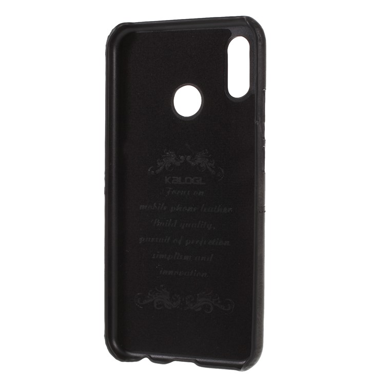 Double Card Slots PU Leather Coated PC Mobile Case for Huawei P20 Lite / Nova 3e - Black-4