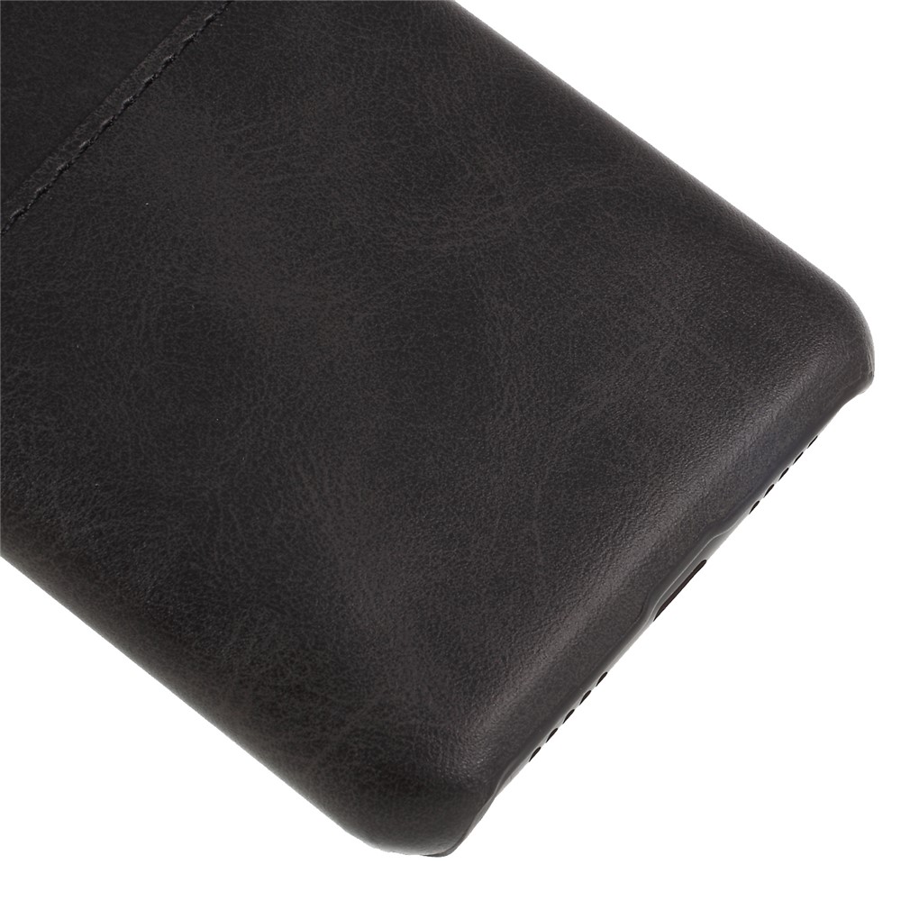 PU Leather Coated PC Phone Cover with Card Holder for Huawei P20 Pro - Black-5