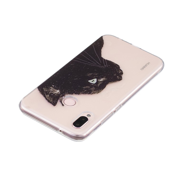 Pattern Printing TPU Case for Huawei P20 Lite / Nova 3e - Black Cat-3