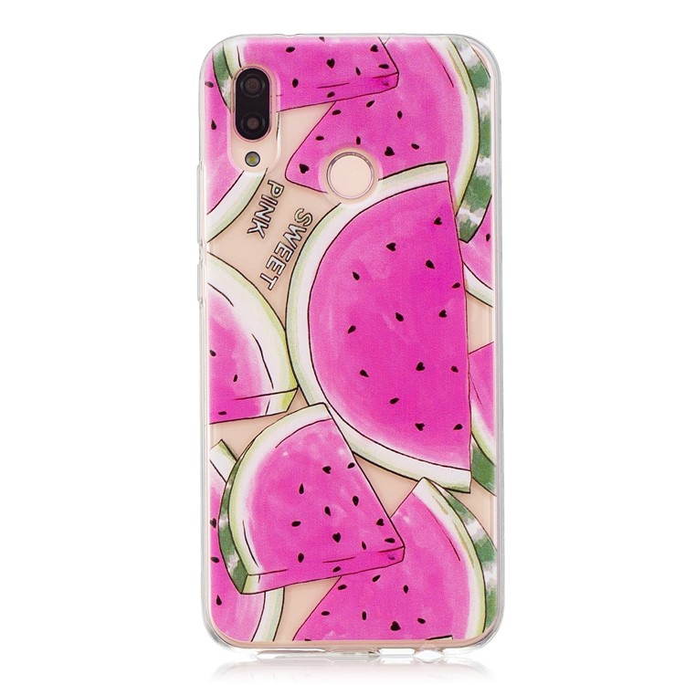 Pattern Printing TPU Cover Phone Case for Huawei P20 Lite / Nova 3e - Watermelon-1