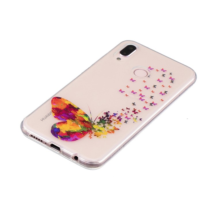 Pattern Printing TPU Case Phone Cover Shell for Huawei P20 Lite / Nova 3e - Butterflies Pattern-2