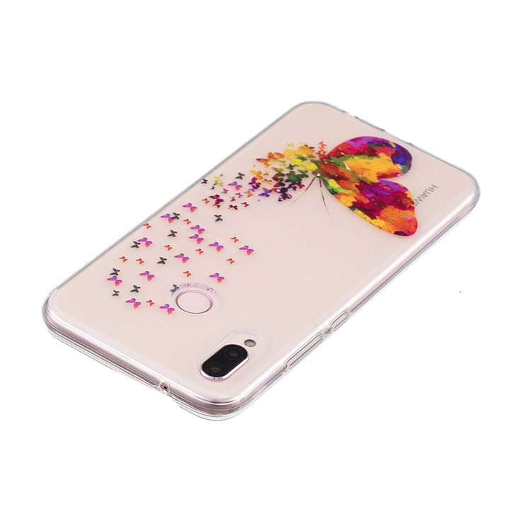 Pattern Printing TPU Case Phone Cover Shell for Huawei P20 Lite / Nova 3e - Butterflies Pattern-3