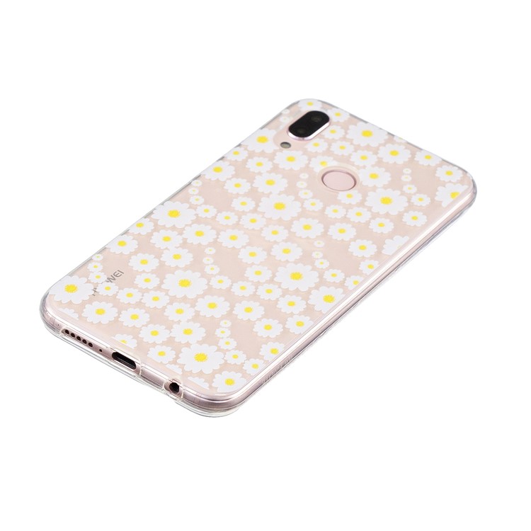Pattern Printing TPU Protective Back Case for Huawei P20 Lite/Nova 3e (China) - Petals-2