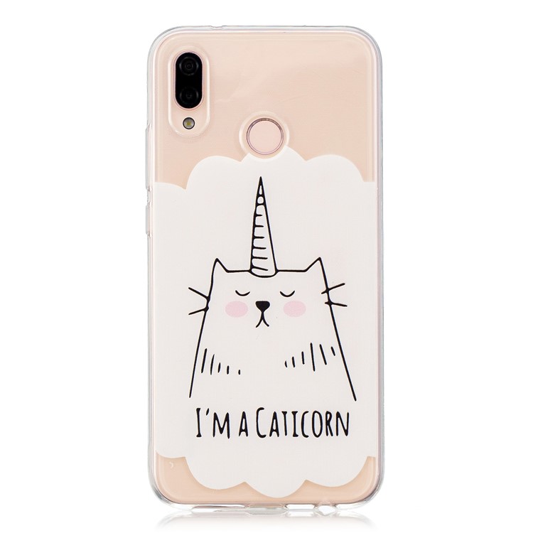 Pattern Printing TPU Phone Lightweight Cover Shell for Huawei P20 Lite/Nova 3e (China) - Cartoon Cat-1