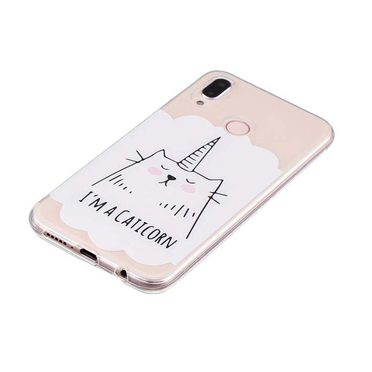 Pattern Printing TPU Phone Lightweight Cover Shell for Huawei P20 Lite/Nova 3e (China) - Cartoon Cat-2