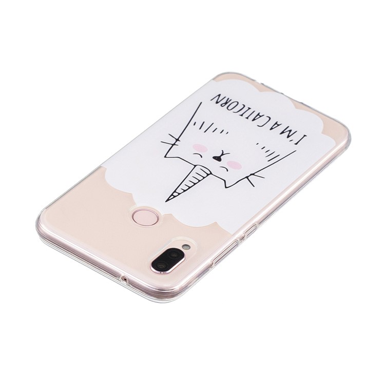 Pattern Printing TPU Phone Lightweight Cover Shell for Huawei P20 Lite/Nova 3e (China) - Cartoon Cat-3