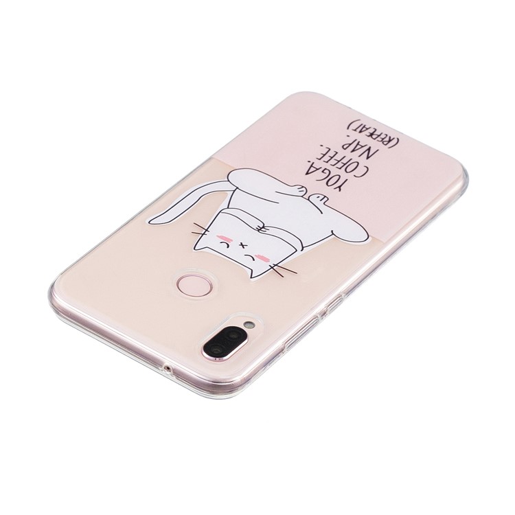 For Huawei P20 Lite/Nova 3e (China) Patterned Soft TPU Phone Cellphone Case - Yoga Coffee Nap-3