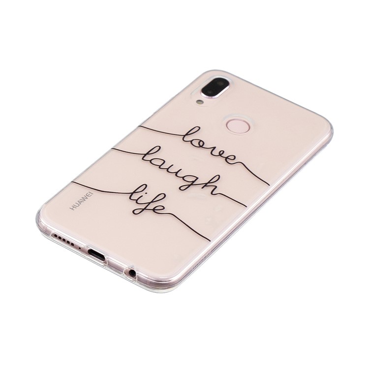 For Huawei P20 Lite/Nova 3e (China) Patterned Flexible TPU Back Case - Love, Laugh, Life-2