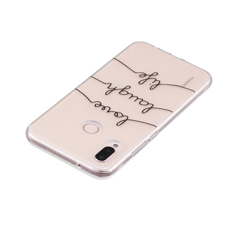 For Huawei P20 Lite/Nova 3e (China) Patterned Flexible TPU Back Case - Love, Laugh, Life-3