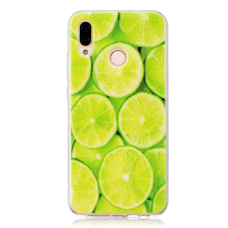 Patterned TPU Shell Phone Case for Huawei P20 Lite/Nova 3e (China) - Green Lemon-1