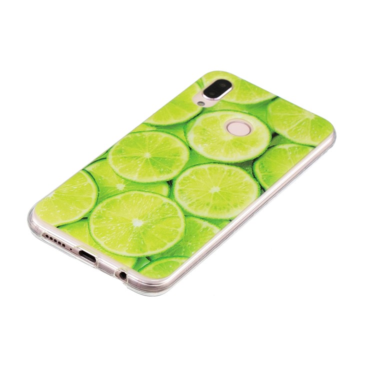 Patterned TPU Shell Phone Case for Huawei P20 Lite/Nova 3e (China) - Green Lemon-2