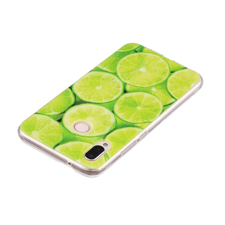 Patterned TPU Shell Phone Case for Huawei P20 Lite/Nova 3e (China) - Green Lemon-3
