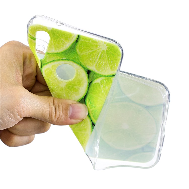 Patterned TPU Shell Phone Case for Huawei P20 Lite/Nova 3e (China) - Green Lemon-4