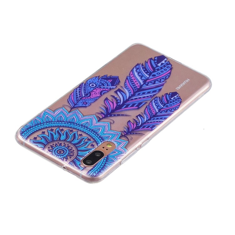 Cubierta De La Caja Del Patrón De Impresión TPU Para Huawei P20 - Atrapasueños-3