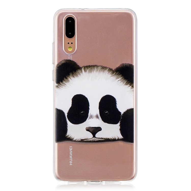 Patrón De Impresión TPU Accesorio Del Teléfono Shell Para Huawei P20 - Panda-1