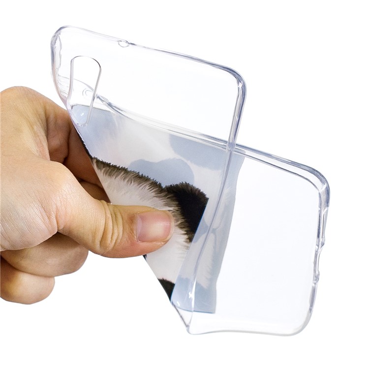 Patrón De Impresión TPU Accesorio Del Teléfono Shell Para Huawei P20 - Panda-4