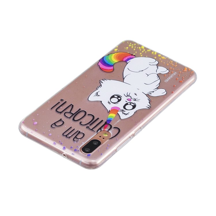 Druckmuster TPU Schutzhülle Für Huawei P20 - Schönes Caticorn-3
