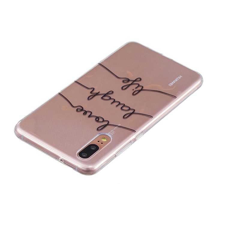 Druckmuster TPU Schutzhülle Für Huawei P20 - Liebe Das Leben Lachen-3