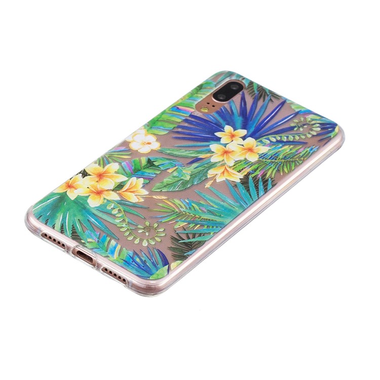 Printing Pattern TPU Protection Case Cover for Huawei P20 - Flowers-2