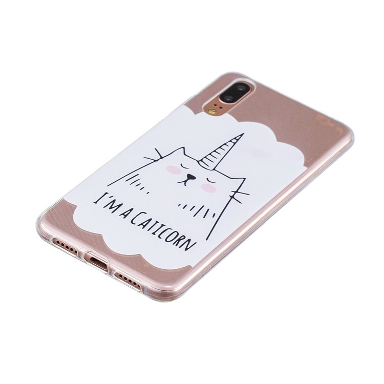 Cubierta Del Teléfono Móvil Del Patrón De Impresión TPU Para Huawei P20 - Gato Dormido-2