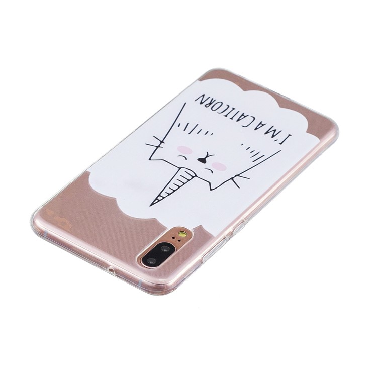 Cubierta Del Teléfono Móvil Del Patrón De Impresión TPU Para Huawei P20 - Gato Dormido-3