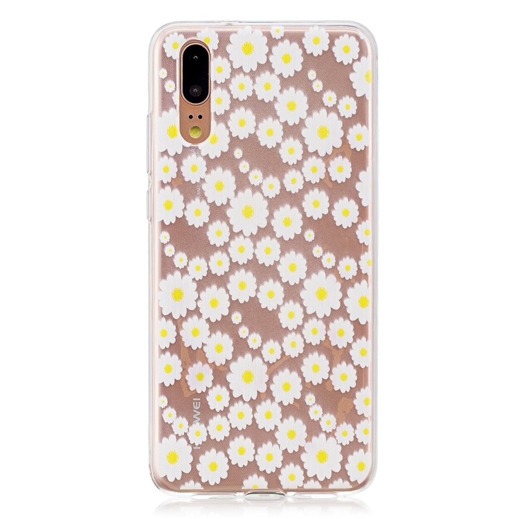 Printing Pattern TPU Mobile Phone Case Cover for Huawei P20 - Daisy-1
