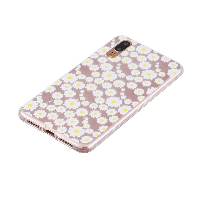 Printing Pattern TPU Mobile Phone Case Cover for Huawei P20 - Daisy-2