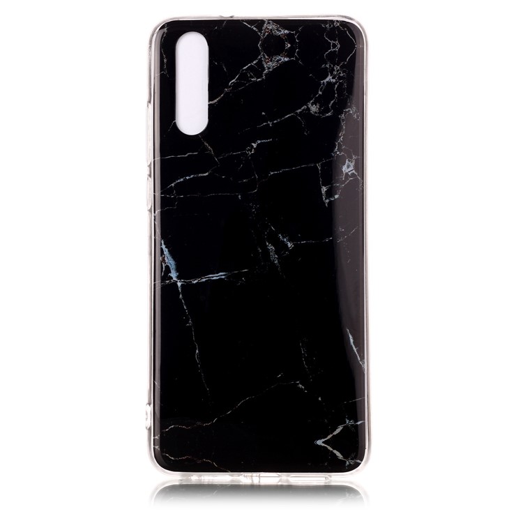 Marble Pattern IMD TPU Case for Huawei P20 - Black-2