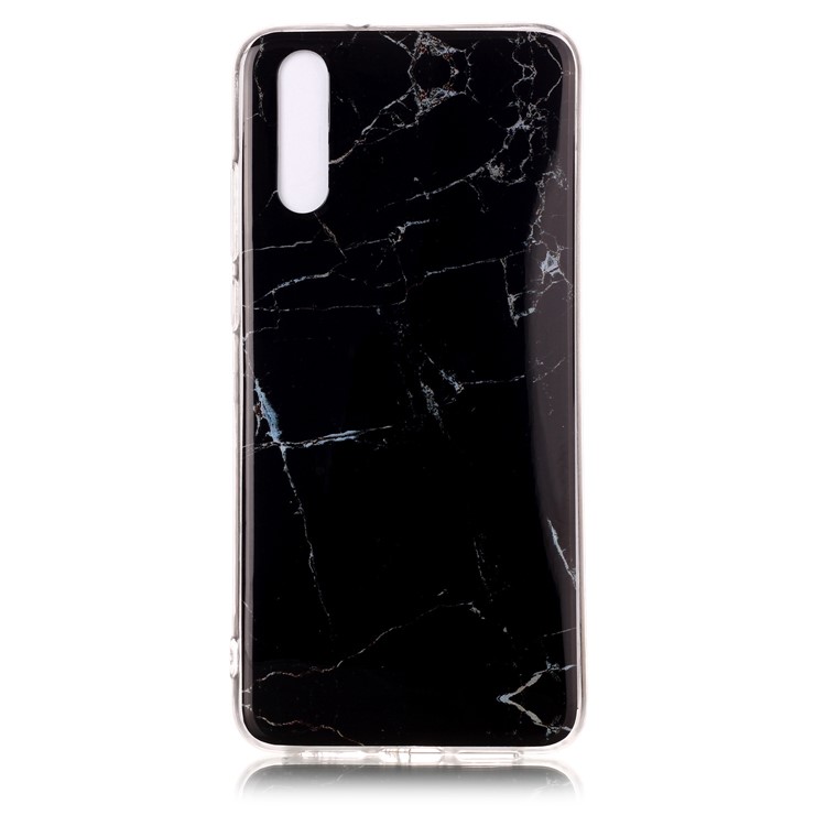 Modèle de Marbre IMD TPU Case Pour Huawei P20 - le Noir-2