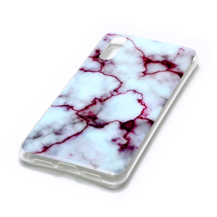 Marble Pattern IMD TPU Cover Shell Case for Huawei P20 - Purple-3