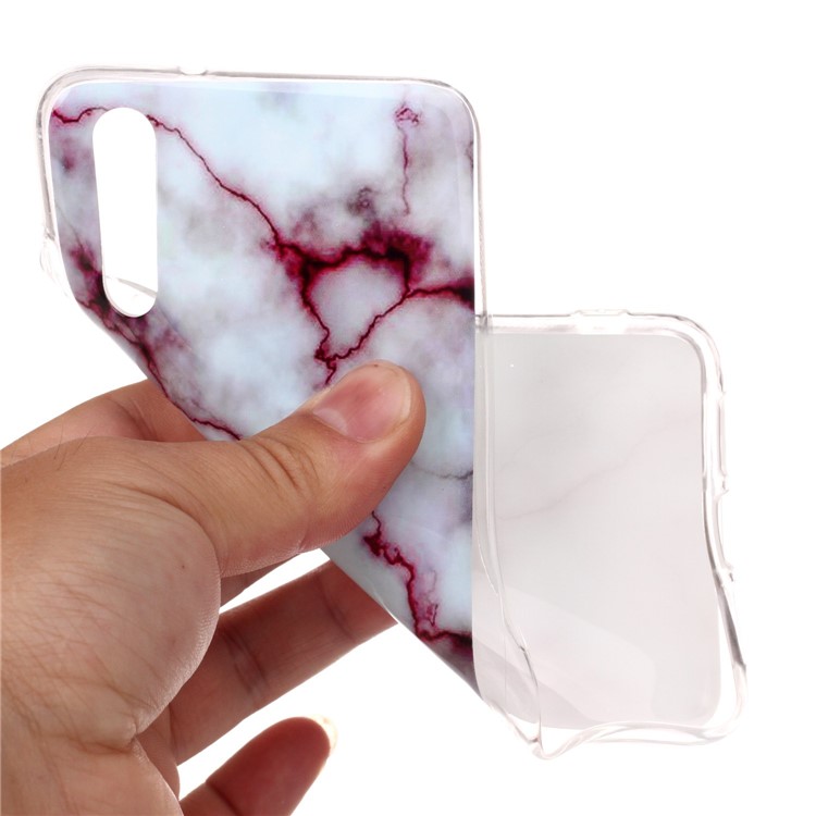 Marble Pattern IMD TPU Cover Shell Case for Huawei P20 - Purple-4