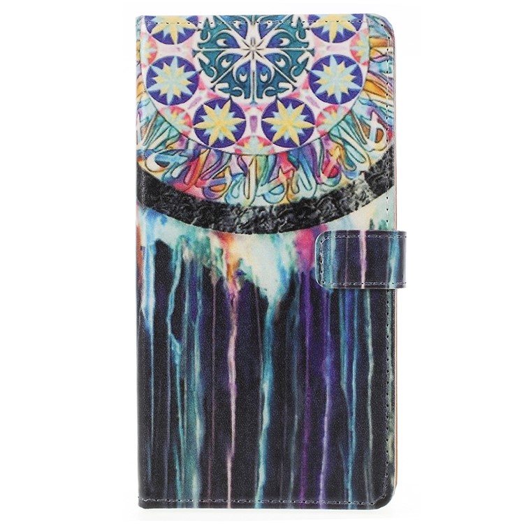 Pattern Printing Wallet Leather Cell Phone Accessory Case Cover for Huawei Enjoy 8/Honor 7C/Y7 Prime (2018) - Dream Catcher-1
