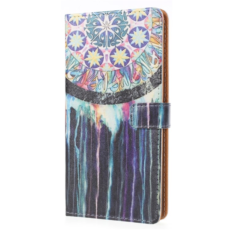 Pattern Printing Wallet Leather Cell Phone Accessory Case Cover for Huawei Enjoy 8/Honor 7C/Y7 Prime (2018) - Dream Catcher-2