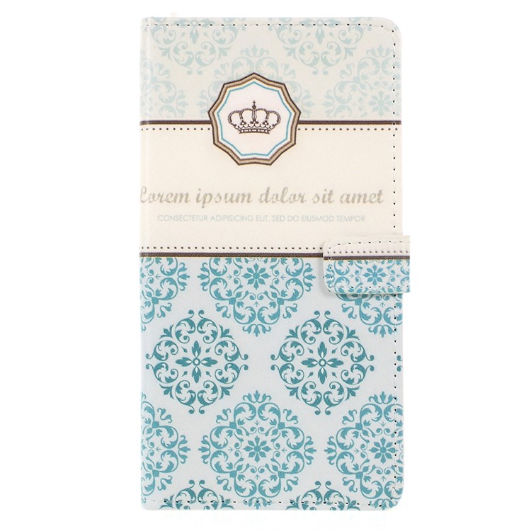 Pattern Printing Wallet Leather Phone Case Cover for Huawei Enjoy 8/Honor 7C/Y7 Prime (2018) - Damask Flower-1