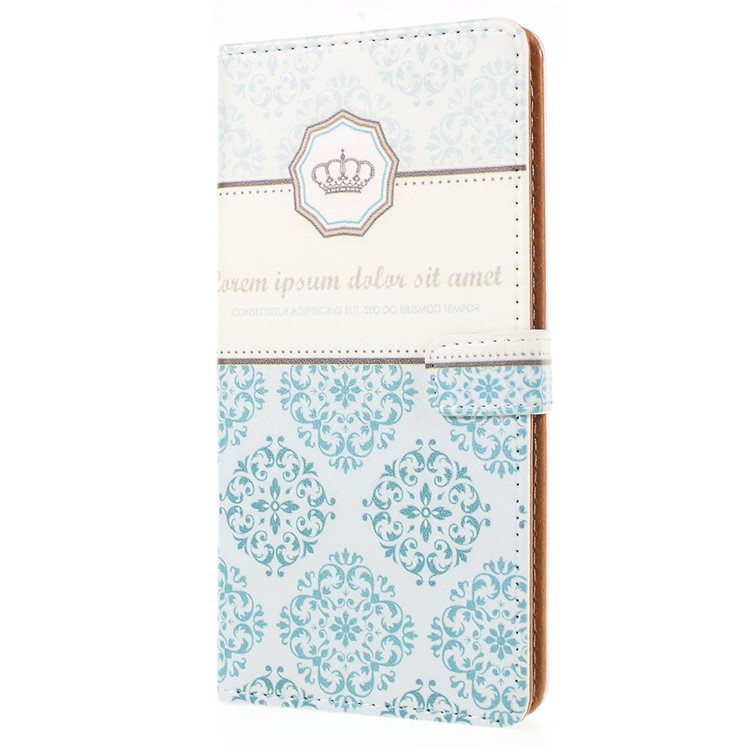 Pattern Printing Wallet Leather Phone Case Cover for Huawei Enjoy 8/Honor 7C/Y7 Prime (2018) - Damask Flower-2