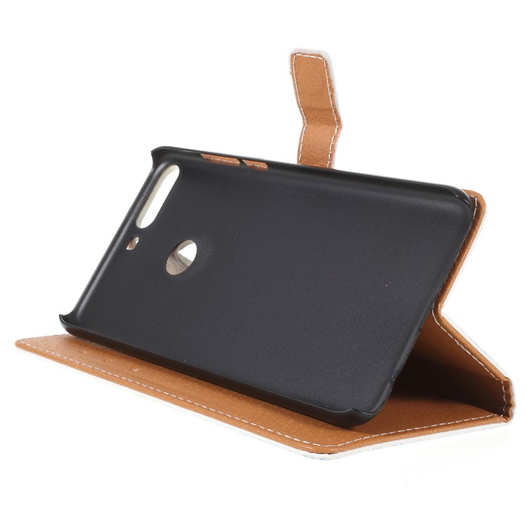 Pattern Printing Wallet Leather Phone Case Cover for Huawei Enjoy 8/Honor 7C/Y7 Prime (2018) - Damask Flower-4