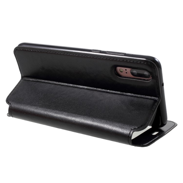 ROAR View Window Noble Leather Flip Stand Cover for Huawei P20 - Black-5