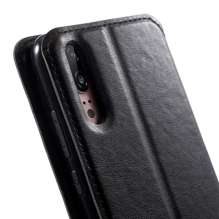 ROAR View Window Noble Leather Flip Stand Cover for Huawei P20 - Black-7