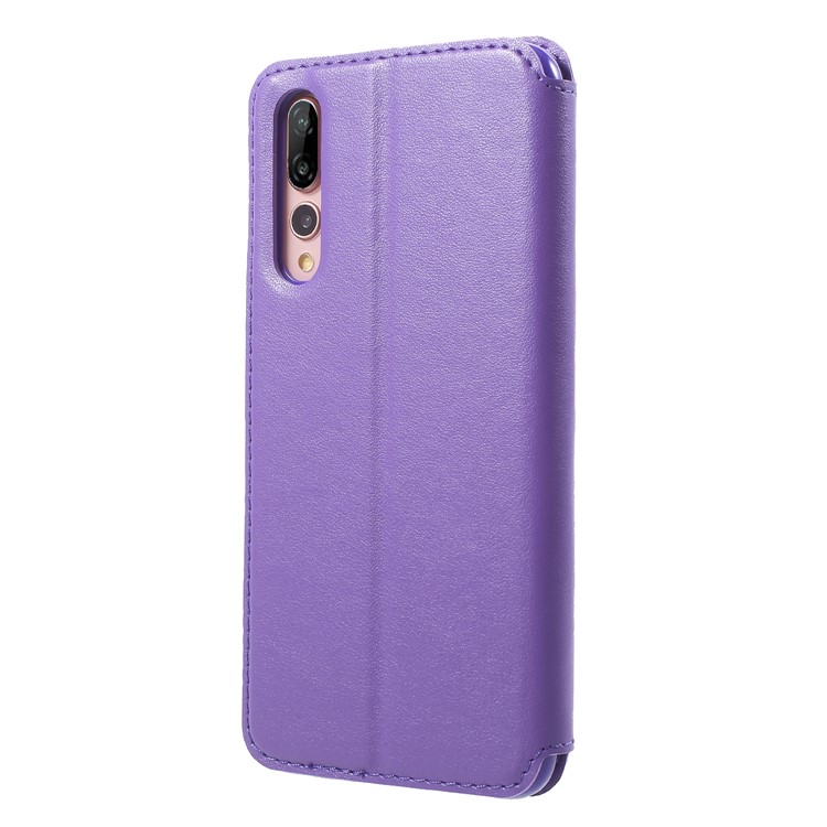 ROAR View Window Noble Leather Flip Stand Mobile Phone Case for Huawei P20 Pro - Purple-2