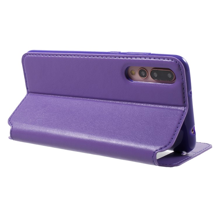 ROAR View Window Noble Leather Flip Stand Mobile Phone Case for Huawei P20 Pro - Purple-5