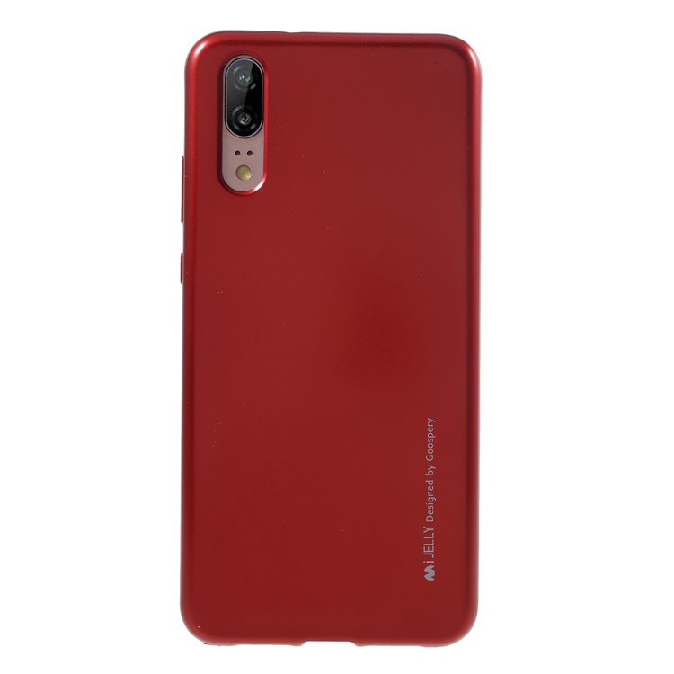 MERCURY GOOSPERY i JELLY Metallic TPU Flexible Mobile Phone Case for Huawei P20 - Red-2